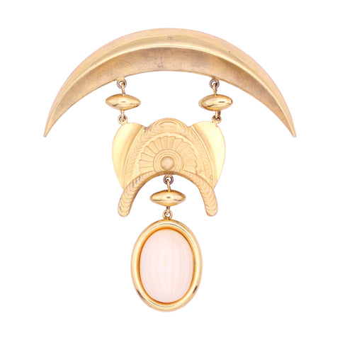 Donatella Pellini Large Faux Ivory Brooch Pin