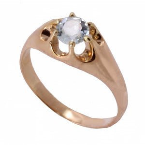 Aquamarine 14k Rose Gold Ring