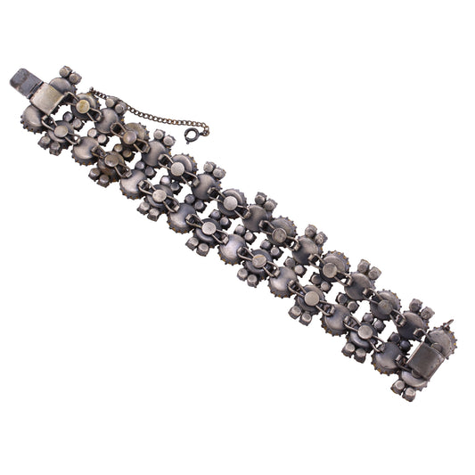 Black Diamond and Topaz Rhinestone Bracelet Back