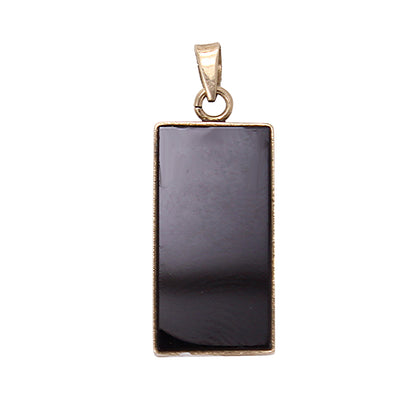 Onyx and 10k Yellow Gold Butterfly Pendant Back