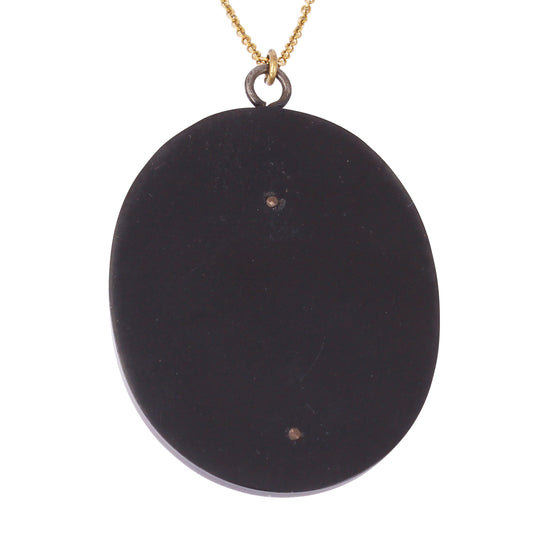 Victorian Vulcanite Cameo Pendant