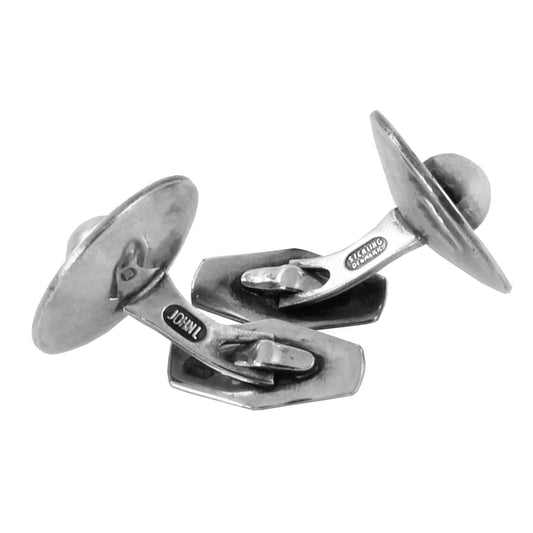 John Lauritzen Sterling Denmark Mid-Century Cufflinks Signature