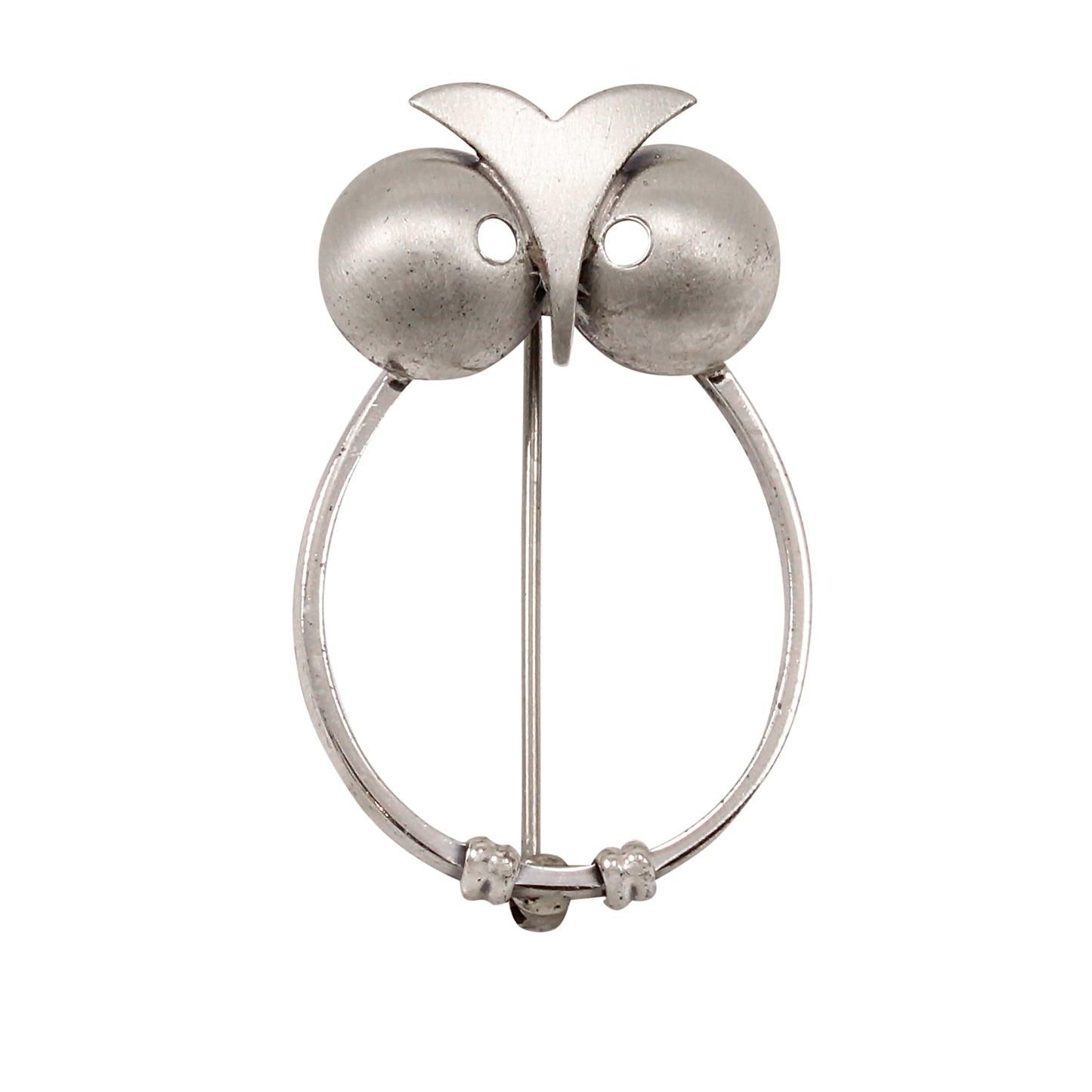 Danecraft Sterling Silver Vintage Owl Pin Front