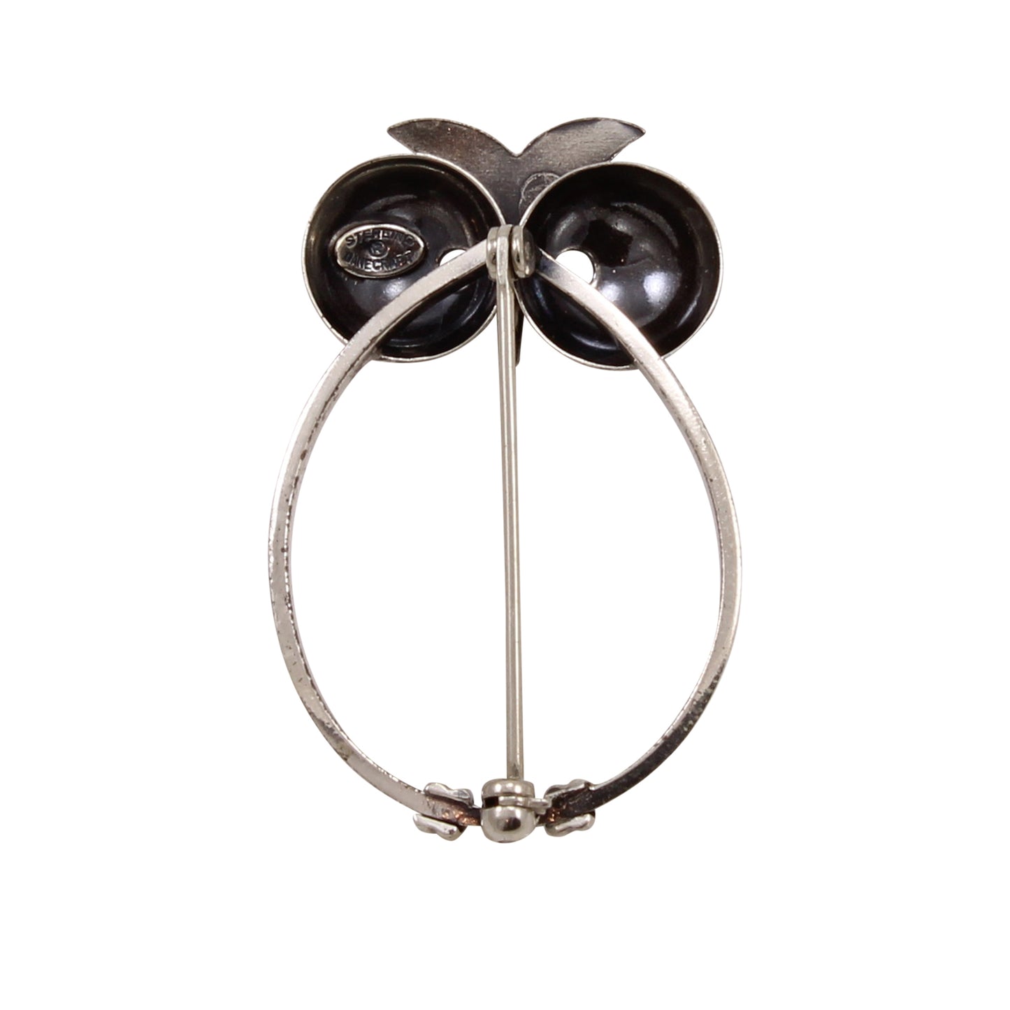 Danecraft Sterling Silver Vintage Owl Pin Back