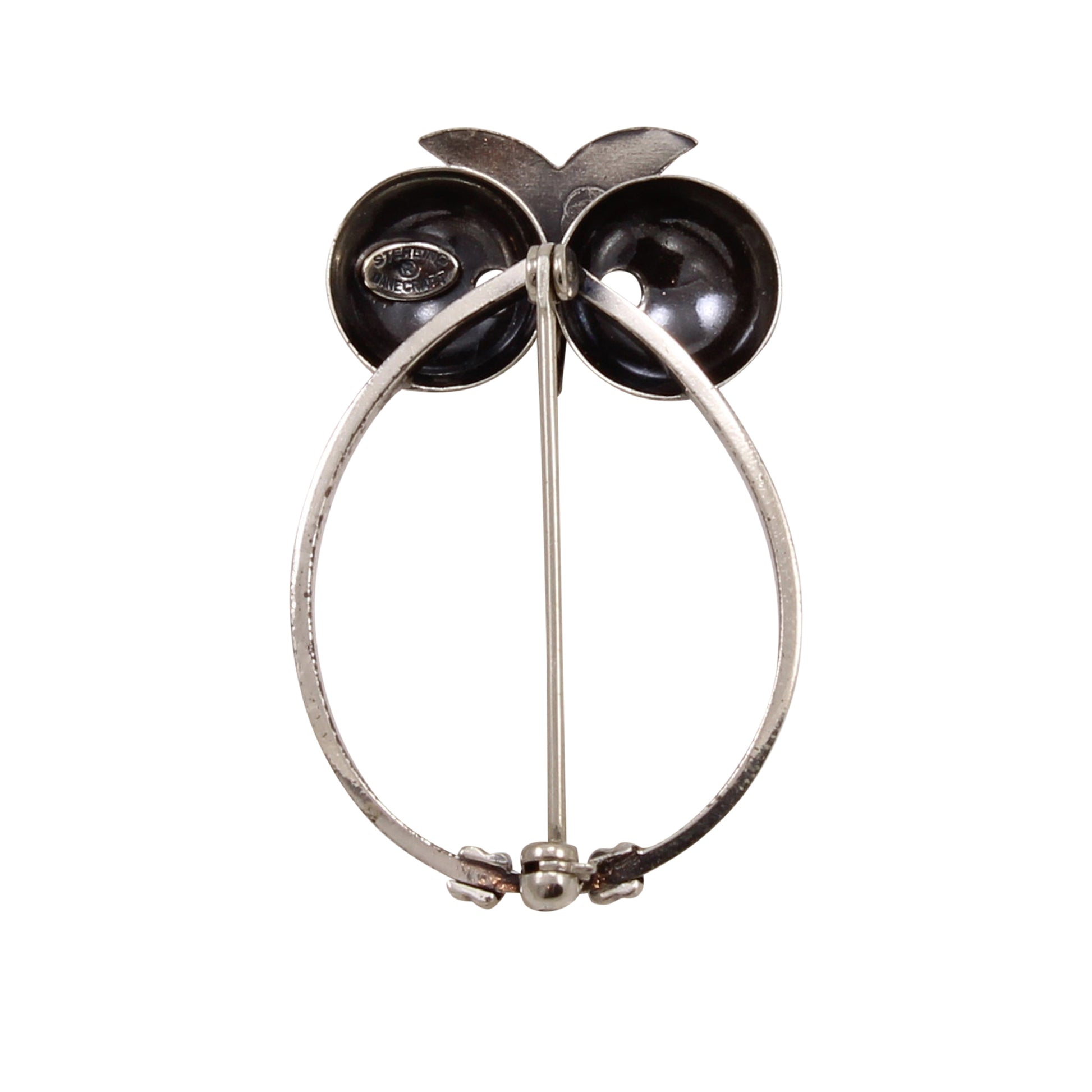 Danecraft Sterling Silver Vintage Owl Pin Back