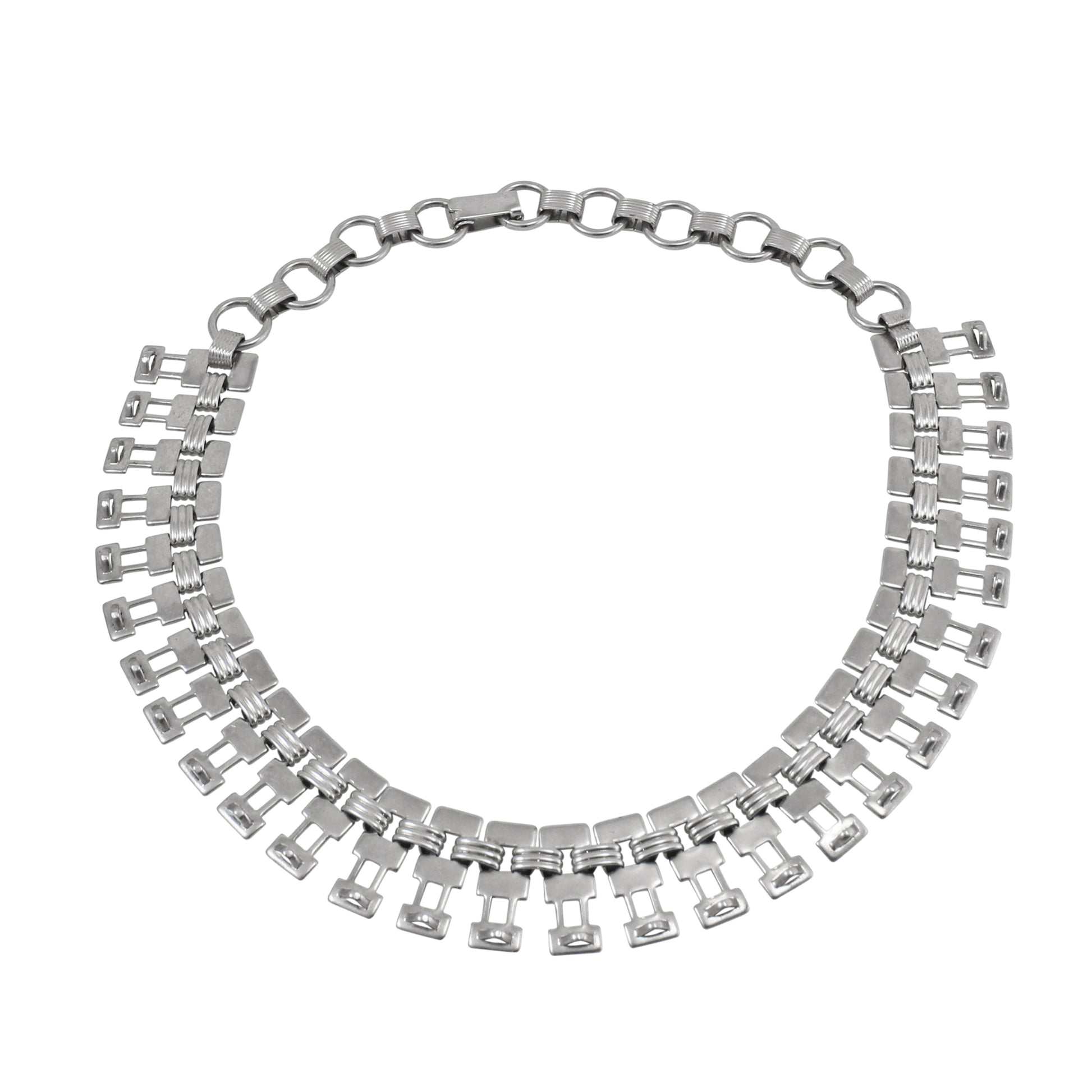 Art Deco Geometric Necklace Full