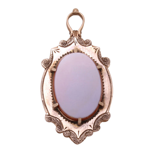 Victorian Double Sided 12k Gold Hardstone Locket Front