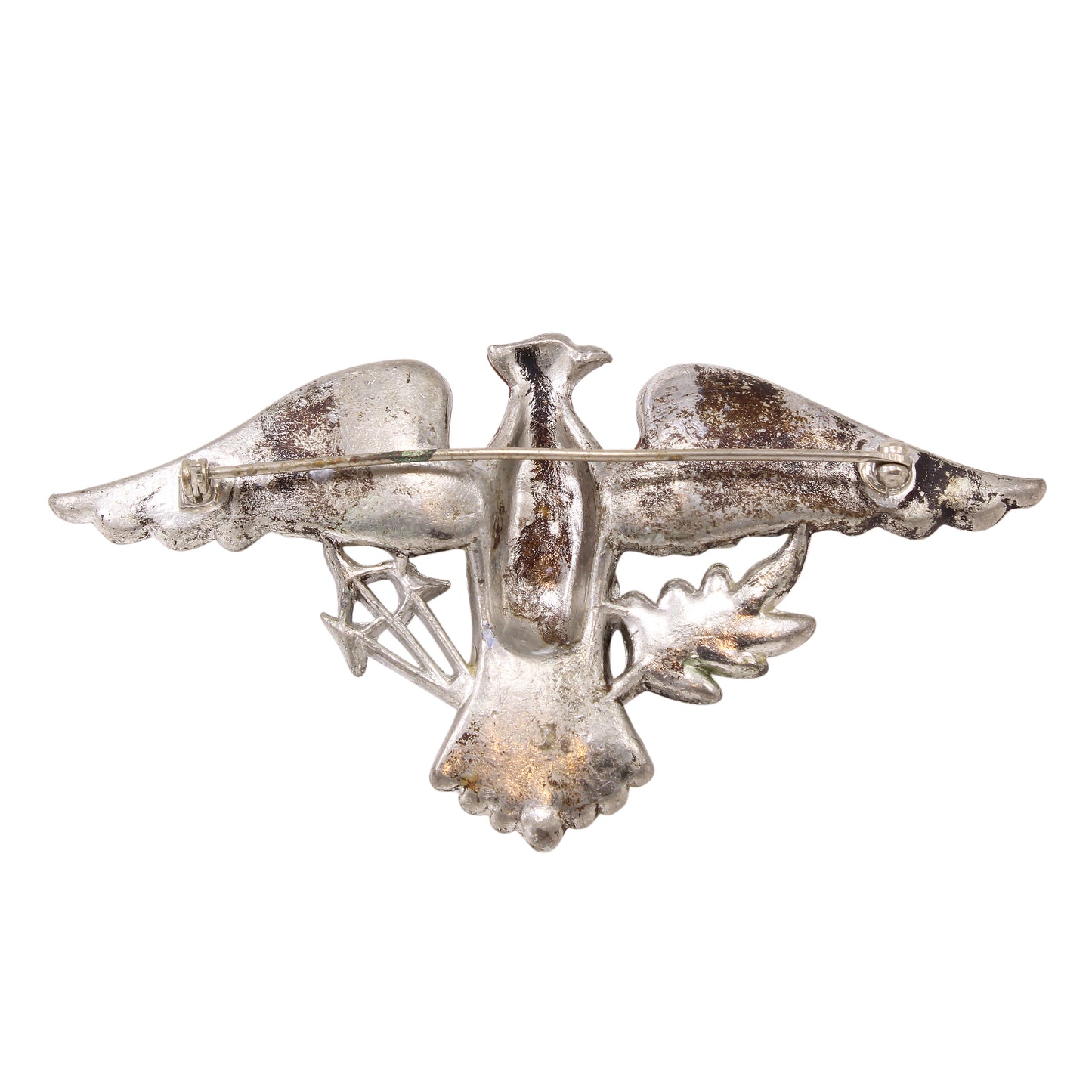Vintage 1940s Enamel and Rhinestone Eagle Pin/Brooch