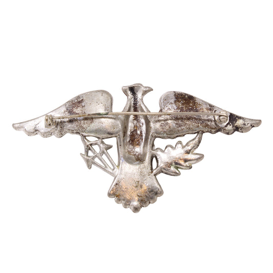Vintage 1940s Enamel and Rhinestone Eagle Pin/Brooch