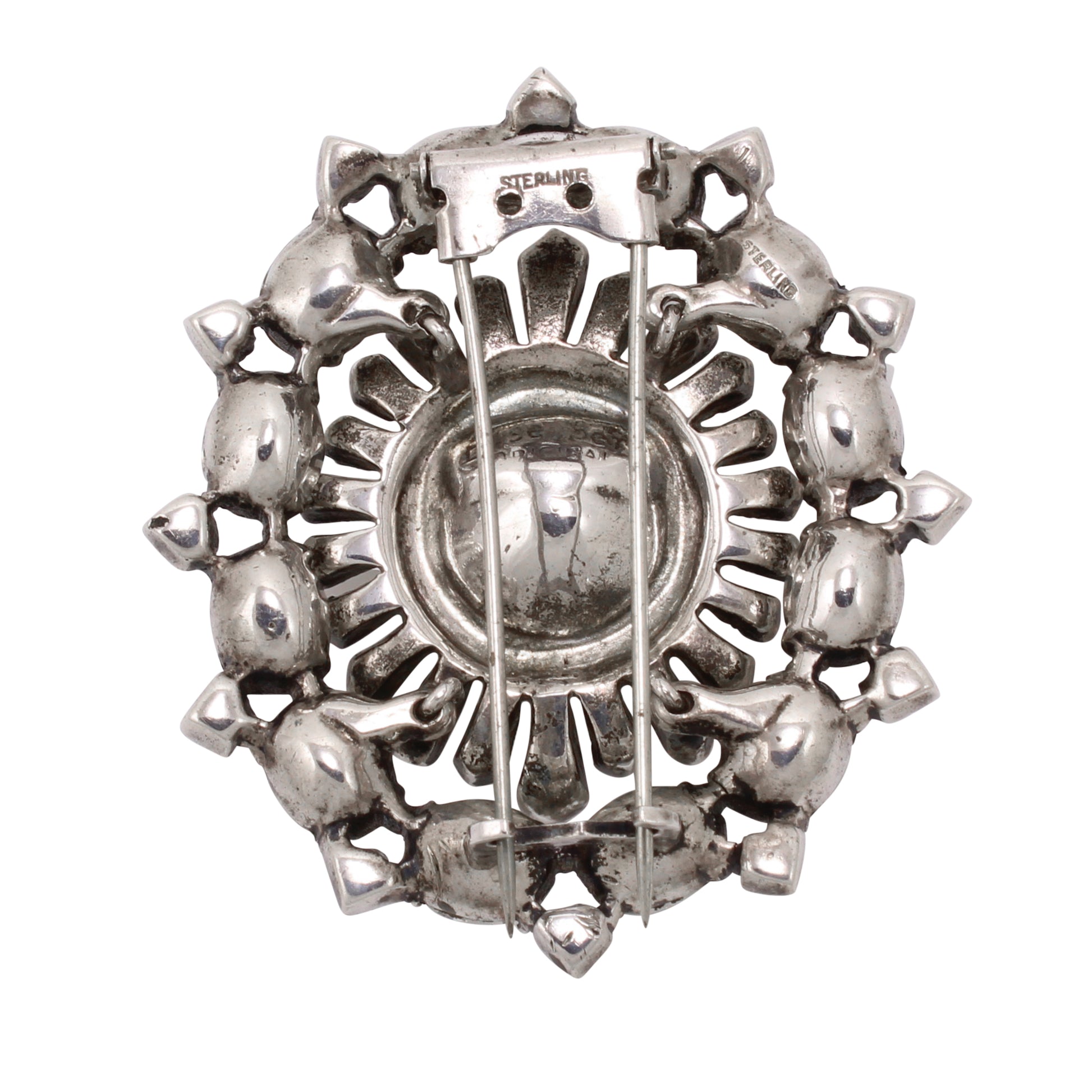 Eisenberg Original Sterling Rhinestone Fur Clip/Pin Back