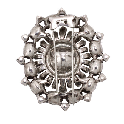 Eisenberg Original Sterling Rhinestone Fur Clip/Pin Back