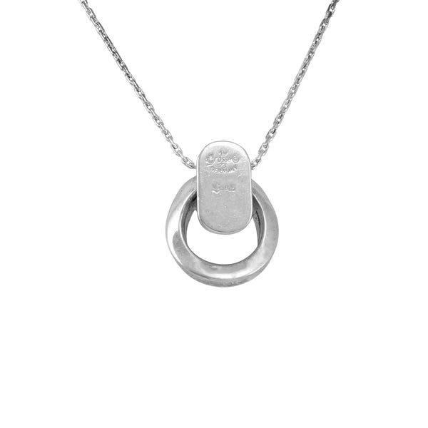 Henkel & Grosse Sterling Silver Modernist Pendant Necklace Back