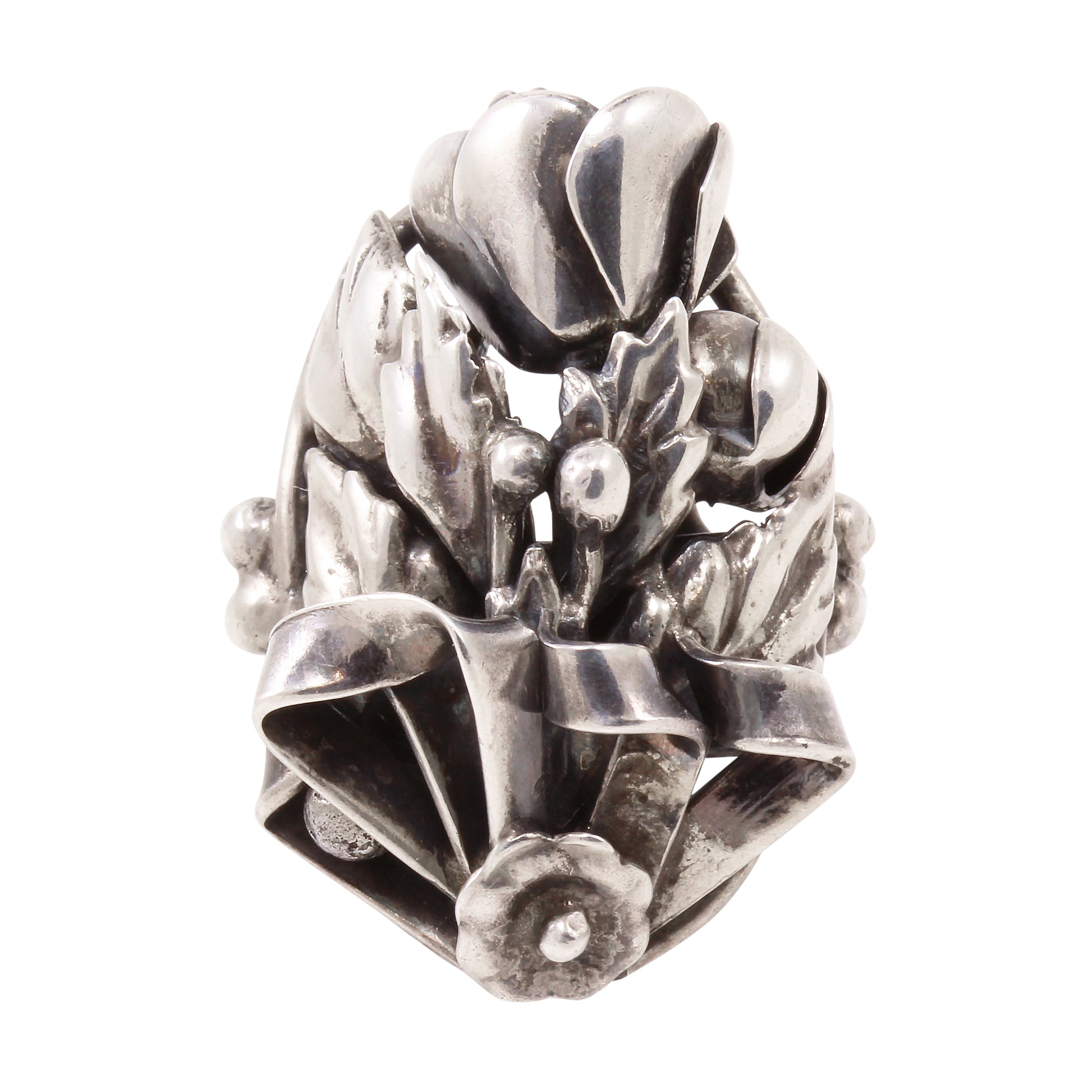 Sterlng Silver Vintage Handmade Ring Front