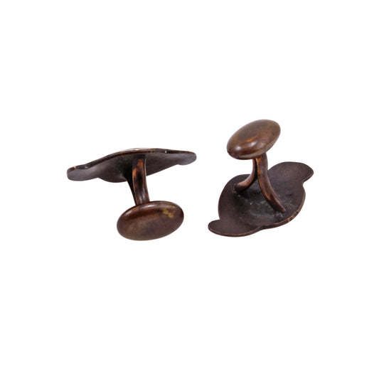 Rare Art & Crafts Heintz Copper and Sterling Cufflinks Back