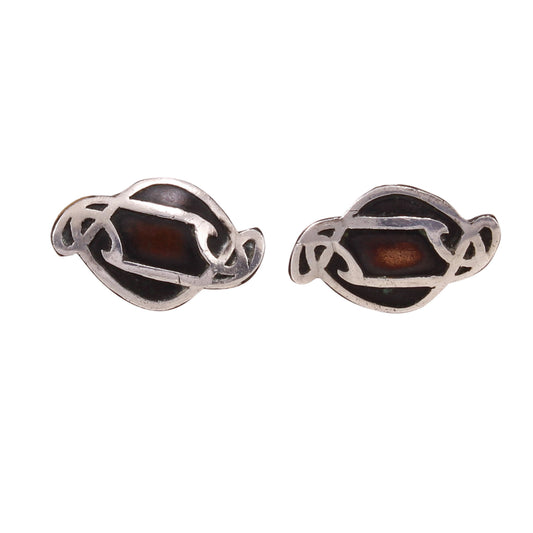 Rare Art & Crafts Heintz Copper and Sterling Cufflinks Front
