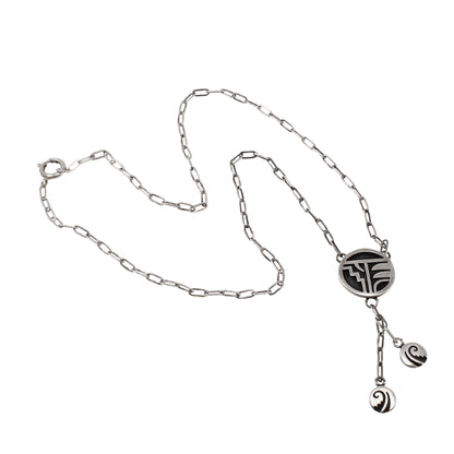 Hopi Native American Sterling Silver Necklace Full