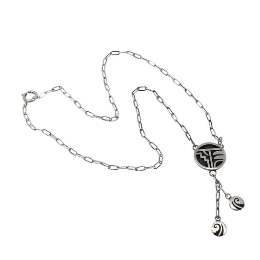 Hopi Native American Sterling Silver Necklace Full