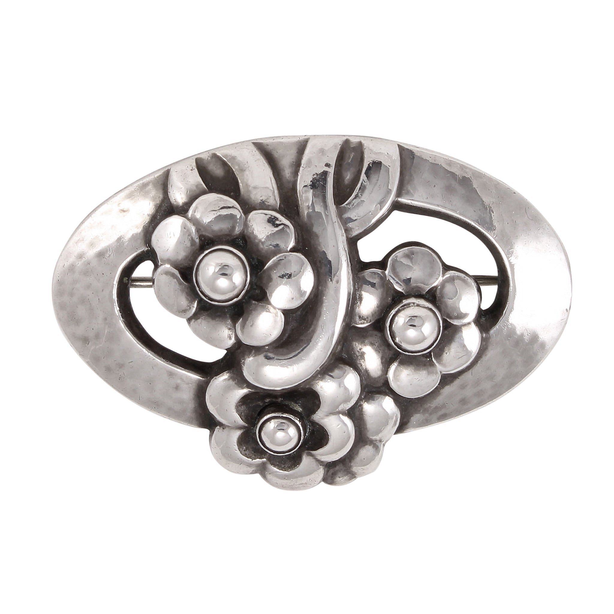 Georg Jensen Sterling Flower Pin Brooch – The Vintage Jewel