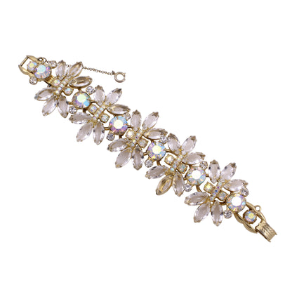 Juliana Glamorous Clear and Aurora Borealis Bracelet Front