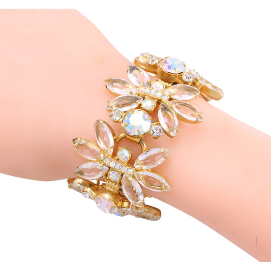 Juliana Glamorous Clear and Aurora Borealis Bracelet Worn