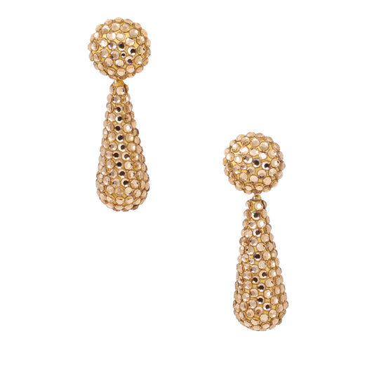 Richard Kerr Golden Rhinestone Earrings Front