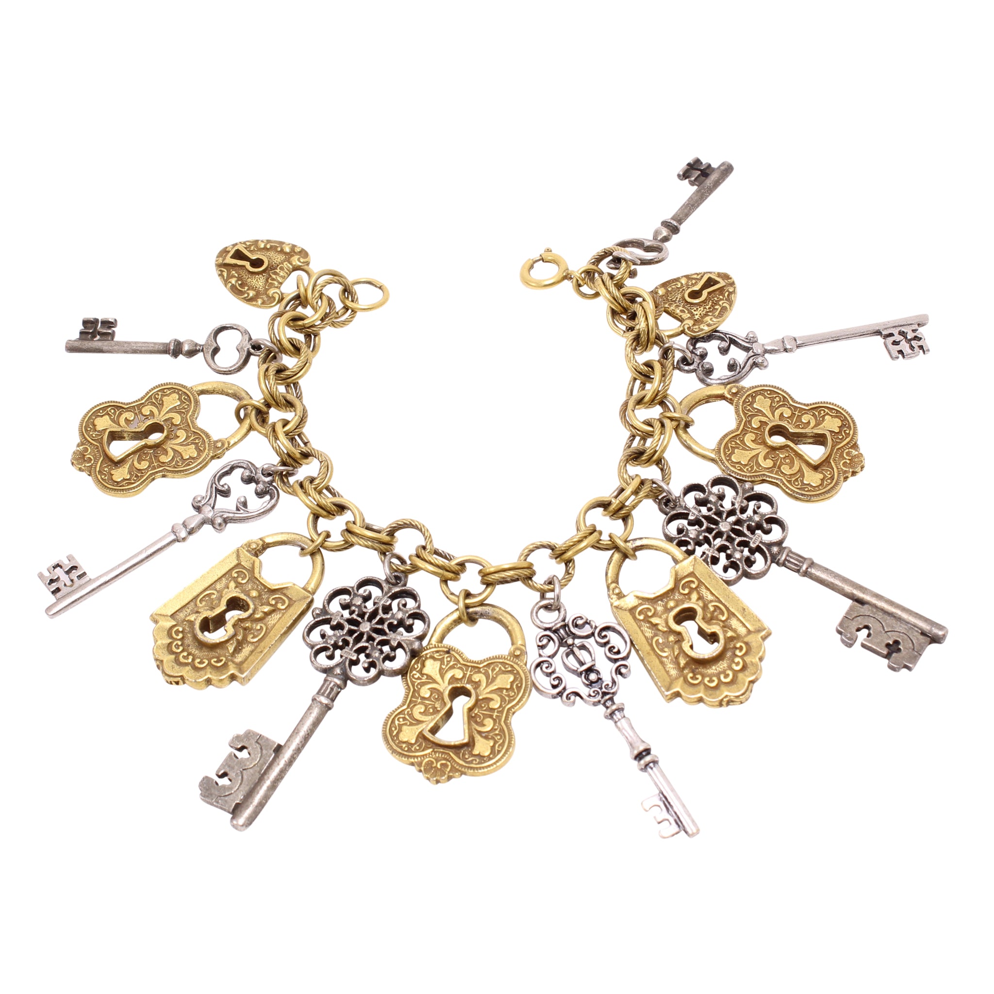 lock charm bracelet