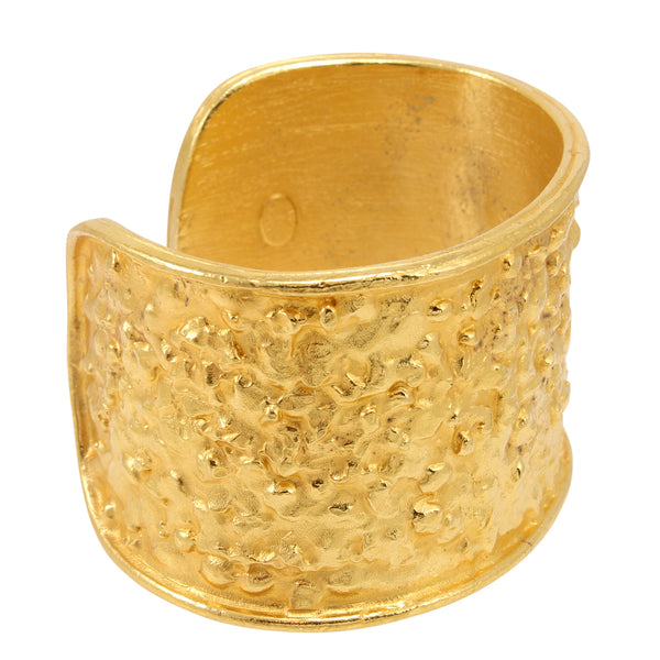Kenneth J. Lane KJL Gold Tone Cuff Bracelet Side