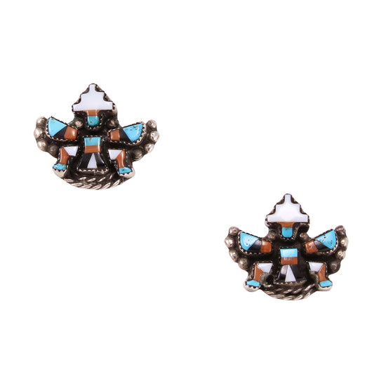 Zuni Knifewing Dancer Sterling Earrings