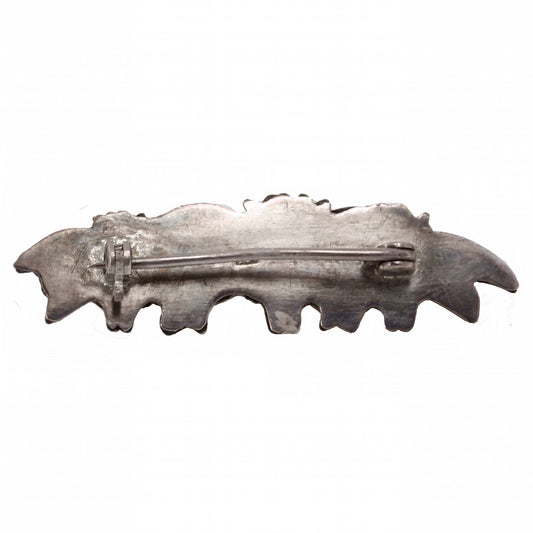 Japanese Silver Menuki Pin Back