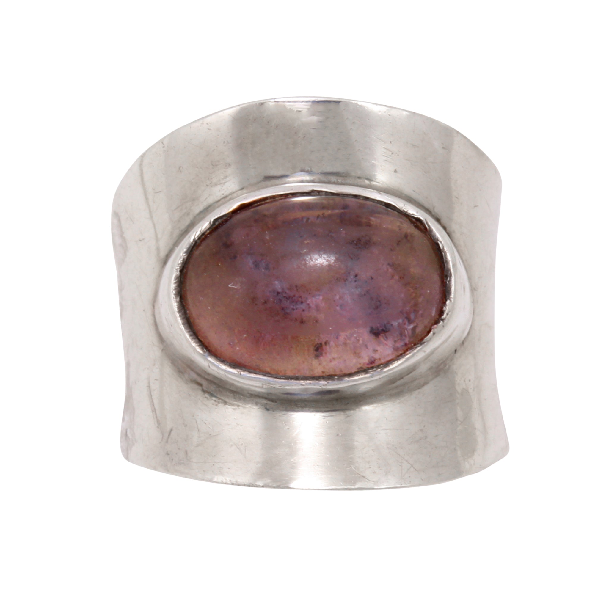 Vintage Mexico Sterling Light Amethyst Ring Front
