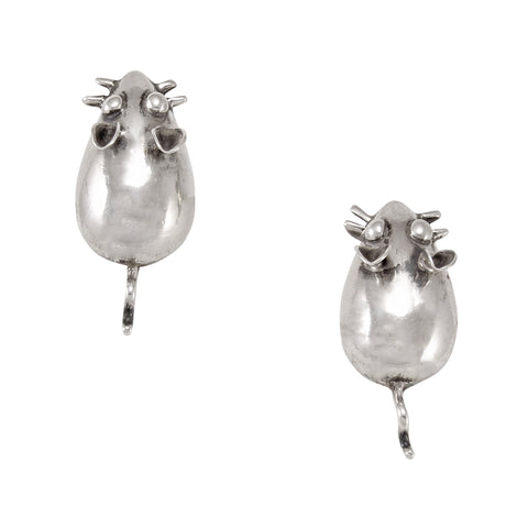 Vintage Sterling Mice Earrings