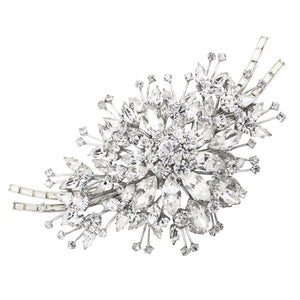 Massively Gorgeous Rhinestone Brooch, Max Muller Front
