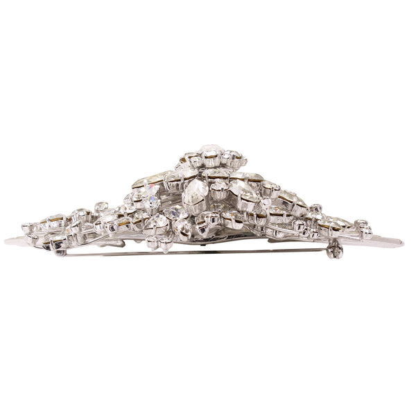 Massively Gorgeous Rhinestone Brooch, Max Muller Side