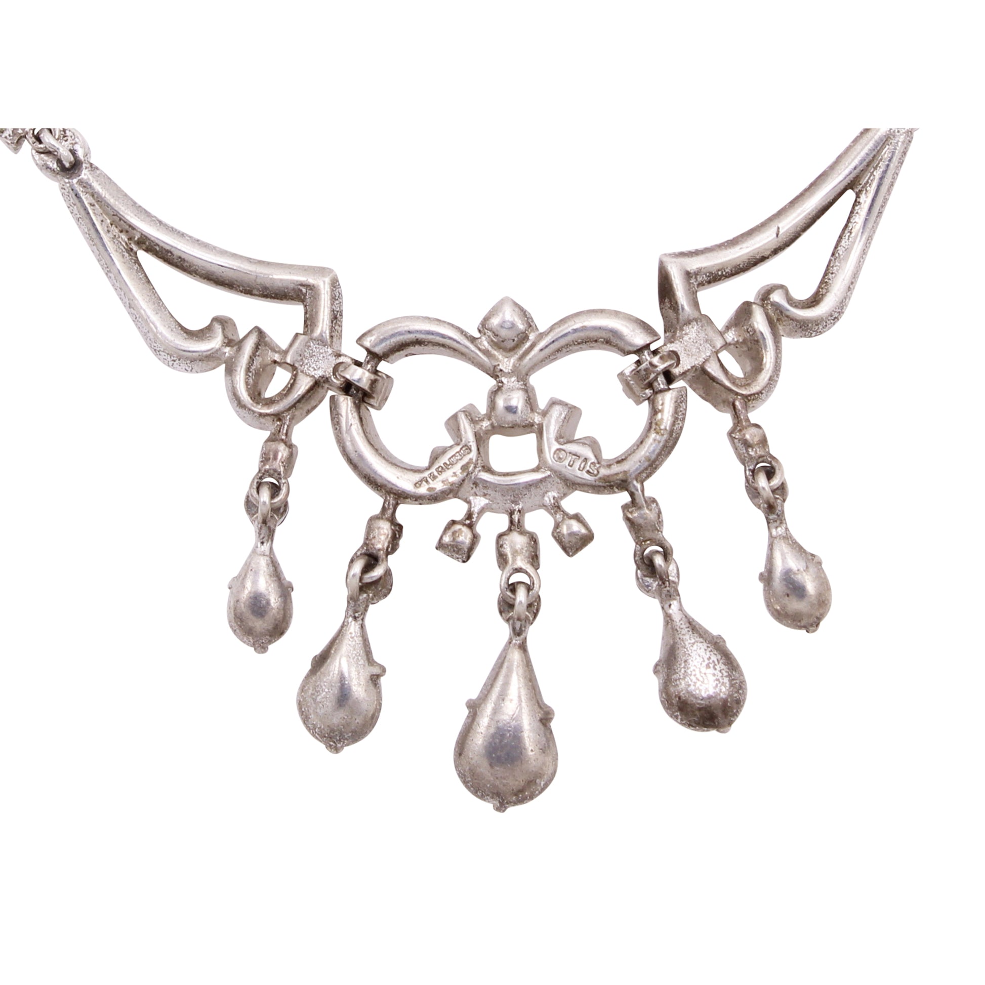 Sterling Rhinestone Necklace by Otis Back
