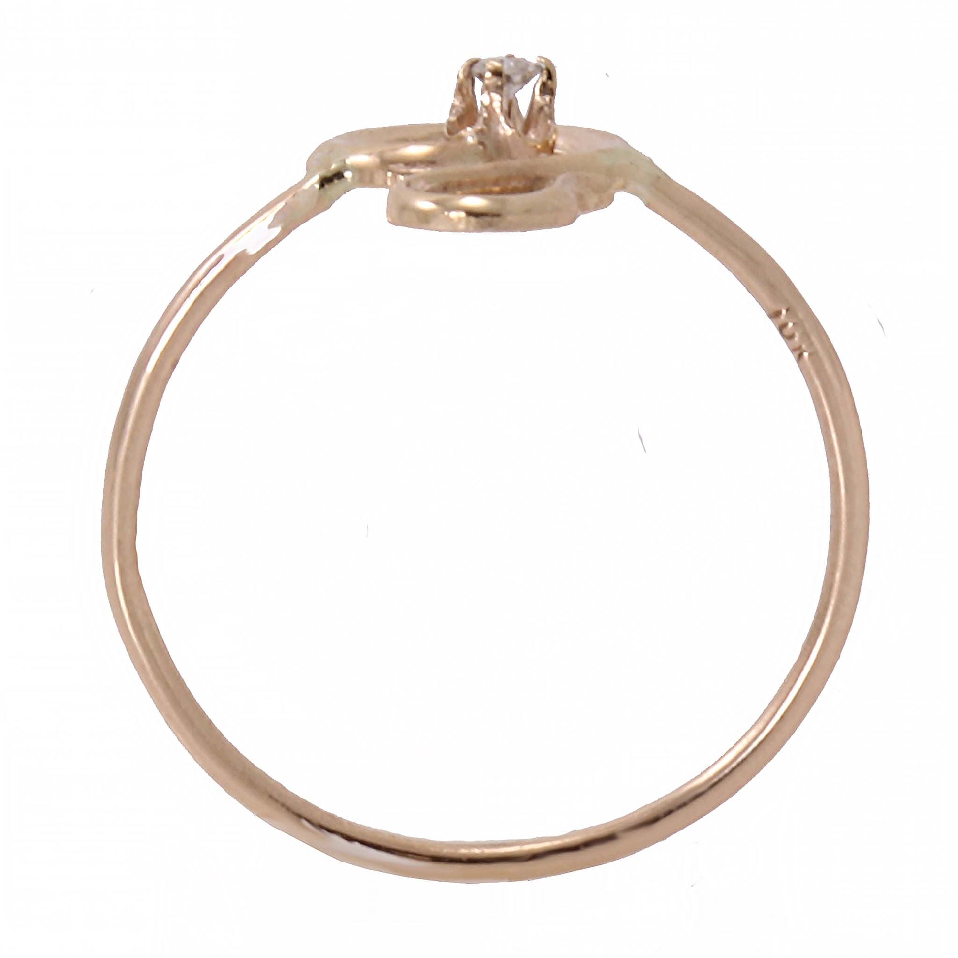 Question Mark 10k Gold Conversion Ring Side