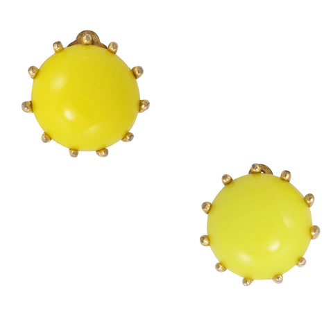 Schiaparelli Sunshine Yellow Earrings Front