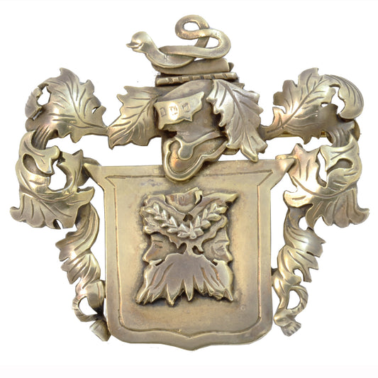 Mary Schimpff Mid-Century Gilt Sterling Silver Pin/Brooch Front