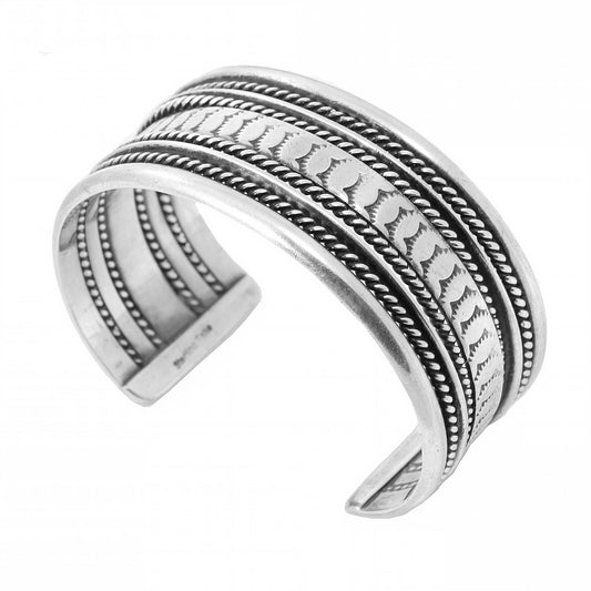 Tahe Sterling Navaho Vintage Cuff Bracelet Side