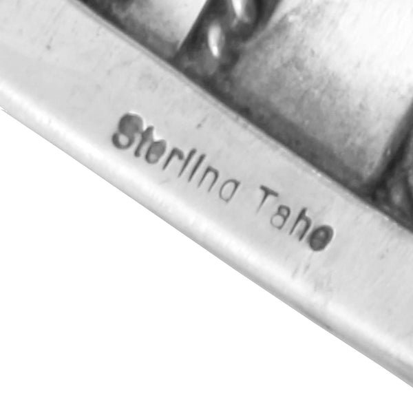 Tahe Sterling Navaho Vintage Cuff Bracelet Signature
