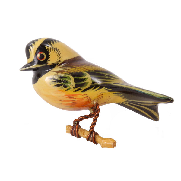 Takahashi Chickadee Bird Pin Front