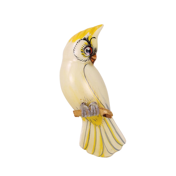 Takahashi Cockatoo Vintage Wood Bird Pin