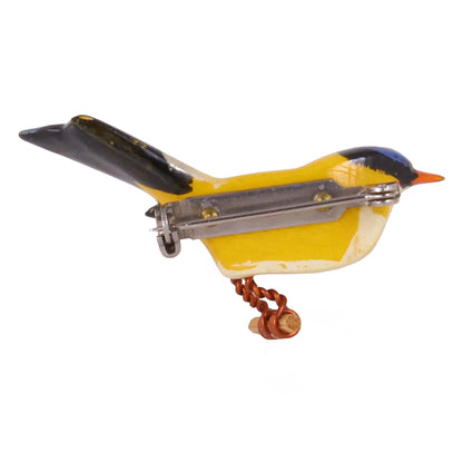 Takahashi Vintage Goldfinch Pin Back