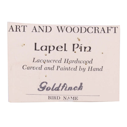 Takahashi Vintage Goldfinch Pin Card