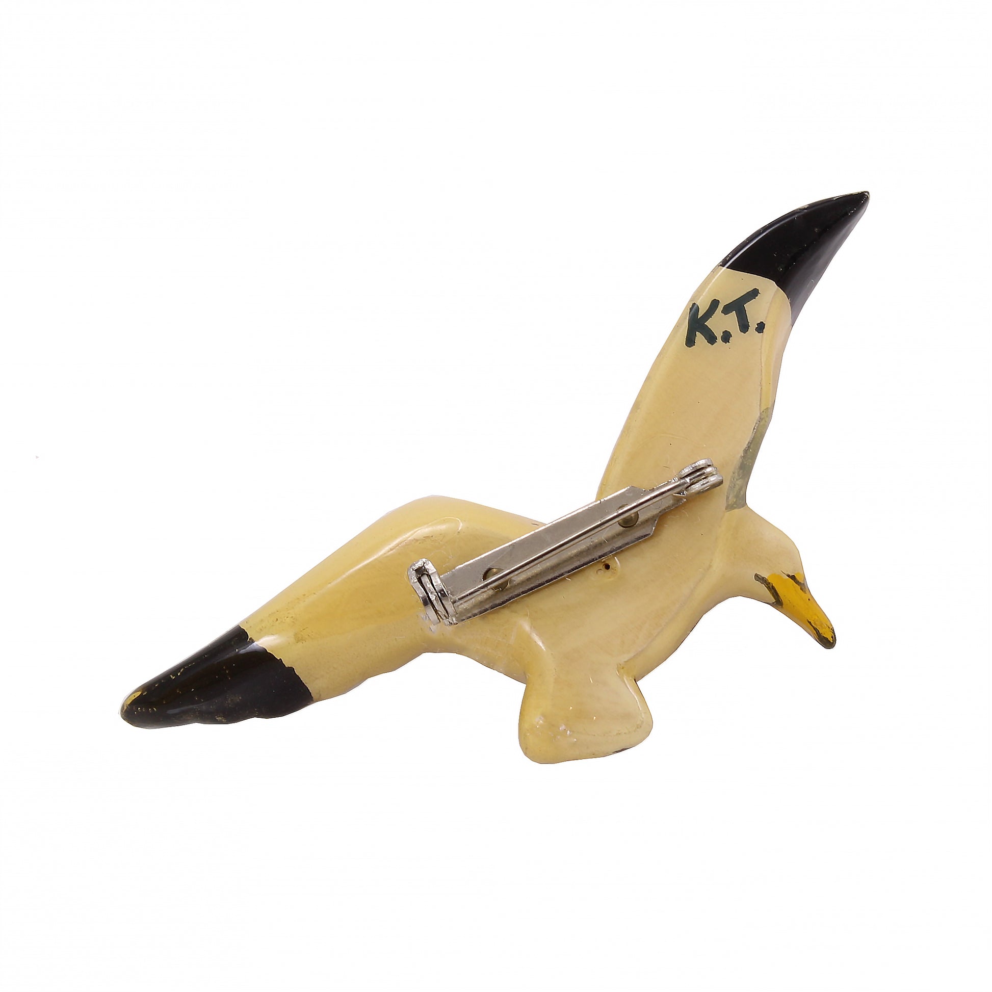 Takahashi Vintage Sea Gull Wood Bird Pin Back