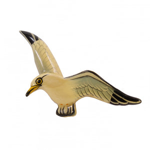 Takahashi Vintage Sea Gull Wood Bird Pin Front