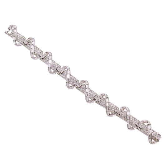 Trifari Sparkling Rhinestone Bracelet Front