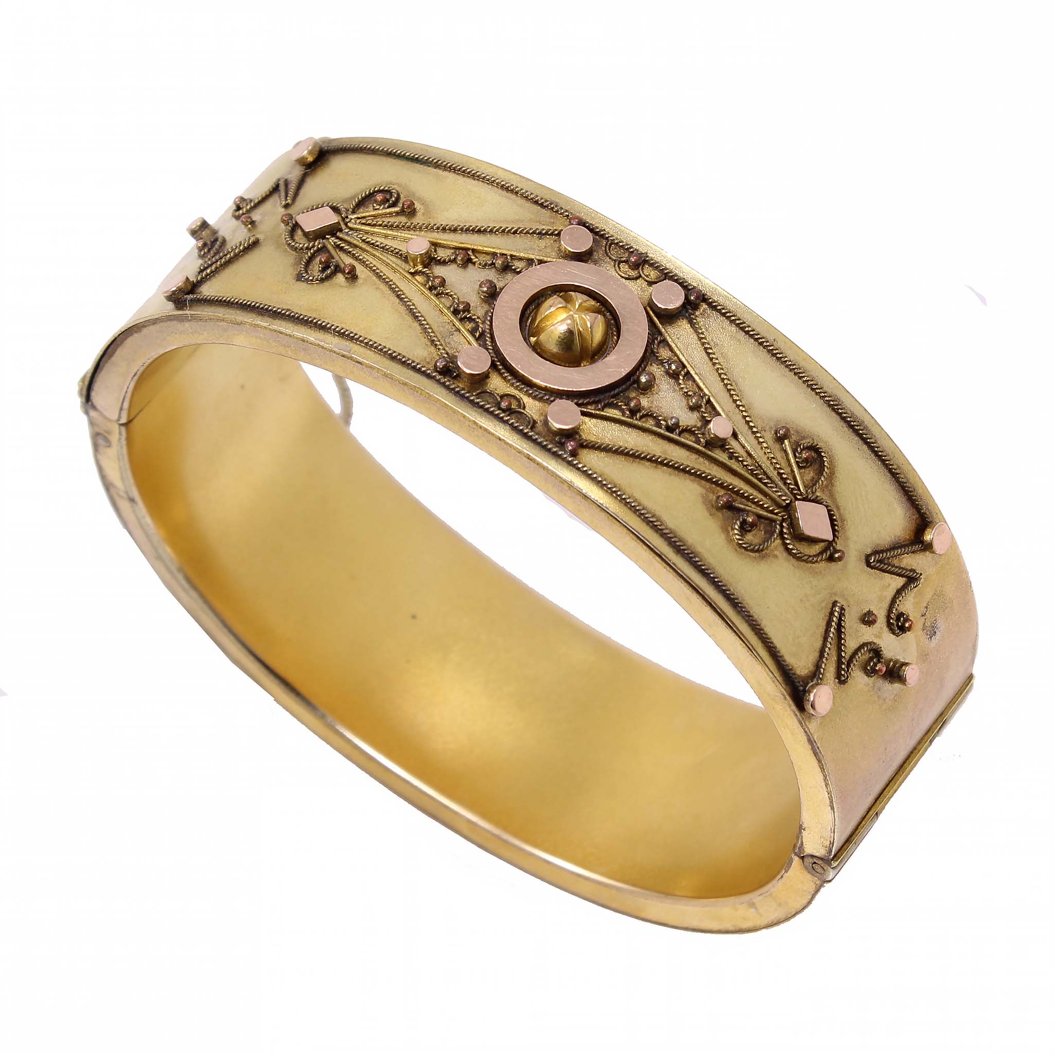 Victorian Gold Filled Etruscan Revival Bracelet Side
