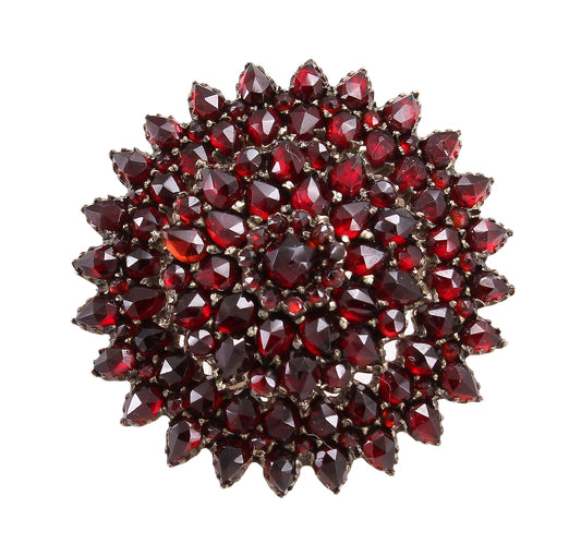 Victorian Bohemian Garnet Pin/Brooch  Front