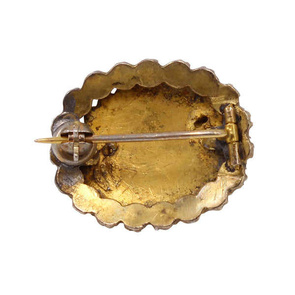 Victorian Bohemian Garnet Antique Pin/Brooch Back
