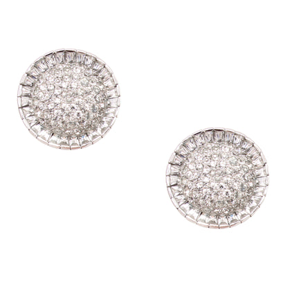 Weiss Sparkling Rhinestone Earrings